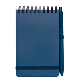 Blocco note formato A6 con copertina rigida in plastica recuperata in prossimità degli oceani e penna a sfera Thalaasa (inchi personalizzato con logo - Pubblienne