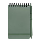 Blocco note formato A6 con copertina rigida in plastica recuperata in prossimità degli oceani e penna a sfera Thalaasa (inchi personalizzato con logo - Pubblienne