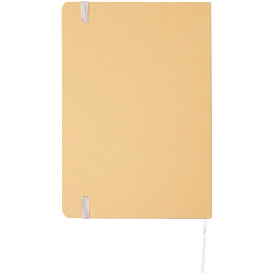 Blocco note formato A5 con copertina rigida di cartone riciclato Nelida personalizzato con logo - Pubblienne