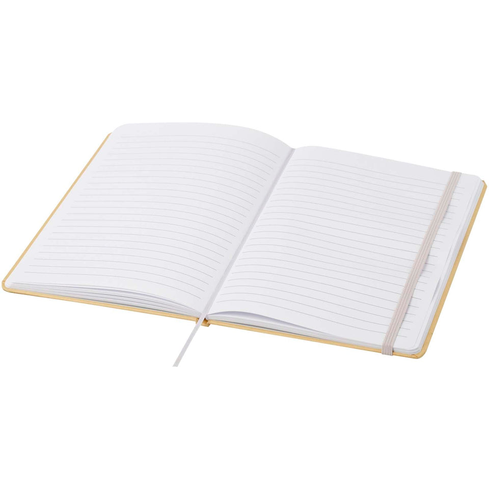 Blocco note formato A5 con copertina rigida di cartone riciclato Nelida personalizzato con logo - Pubblienne