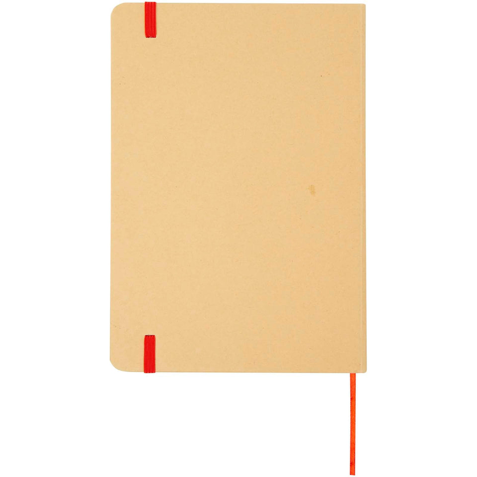 Blocco note formato A5 con copertina rigida di cartone riciclato Nelida personalizzato con logo - Pubblienne