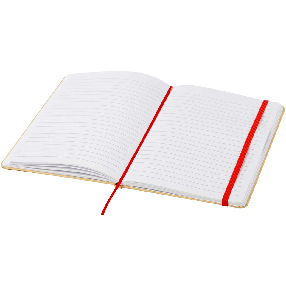Blocco note formato A5 con copertina rigida di cartone riciclato Nelida personalizzato con logo - Pubblienne