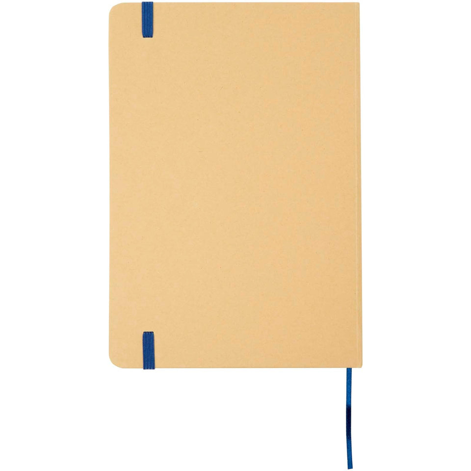 Blocco note formato A5 con copertina rigida di cartone riciclato Nelida personalizzato con logo - Pubblienne