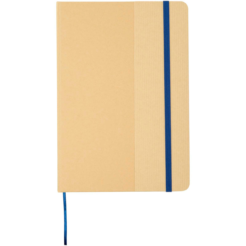 Blocco note formato A5 con copertina rigida di cartone riciclato Nelida personalizzato con logo - Pubblienne