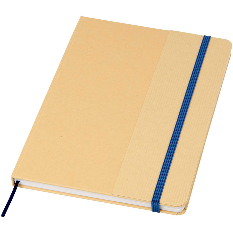Blocco note formato A5 con copertina rigida di cartone riciclato Nelida personalizzato con logo - Pubblienne