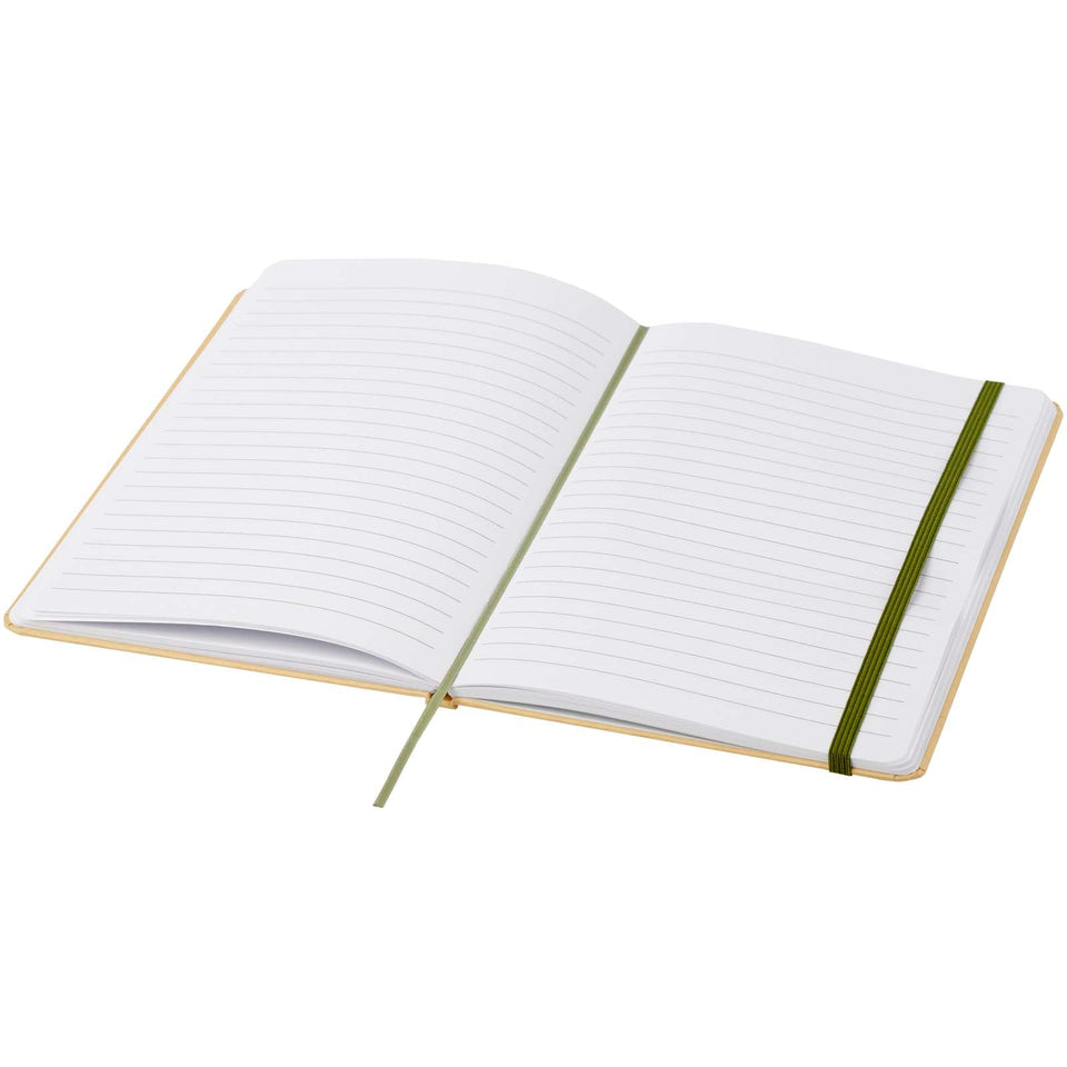 Blocco note formato A5 con copertina rigida di cartone riciclato Nelida personalizzato con logo - Pubblienne