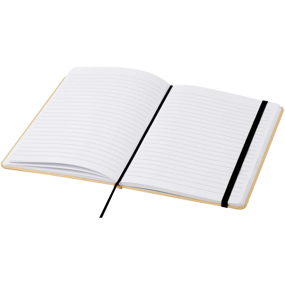 Blocco note formato A5 con copertina rigida di cartone riciclato Nelida personalizzato con logo - Pubblienne