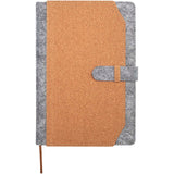 Blocco note formato A5 in sughero e feltro riciclato Viviana personalizzato con logo - Pubblienne