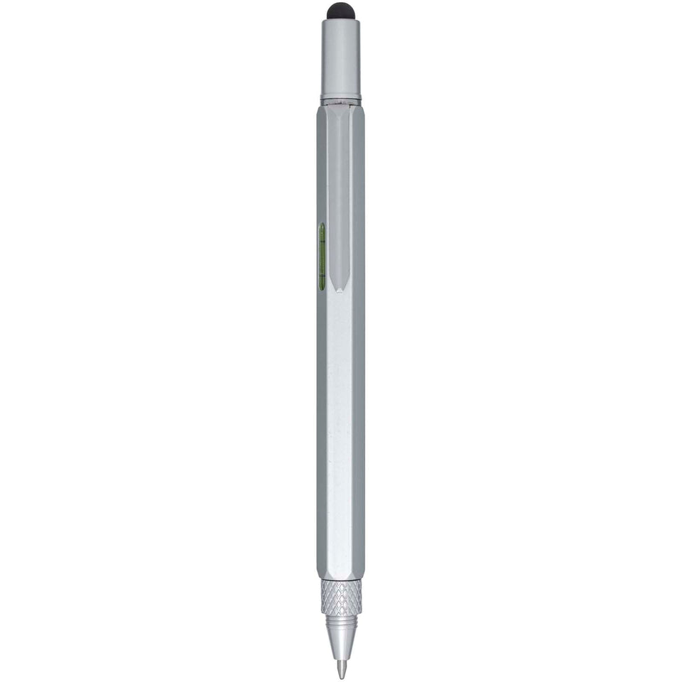 Penna multifunzione in alluminio riciclato Dora (inchiostro nero) personalizzato con logo - Pubblienne
