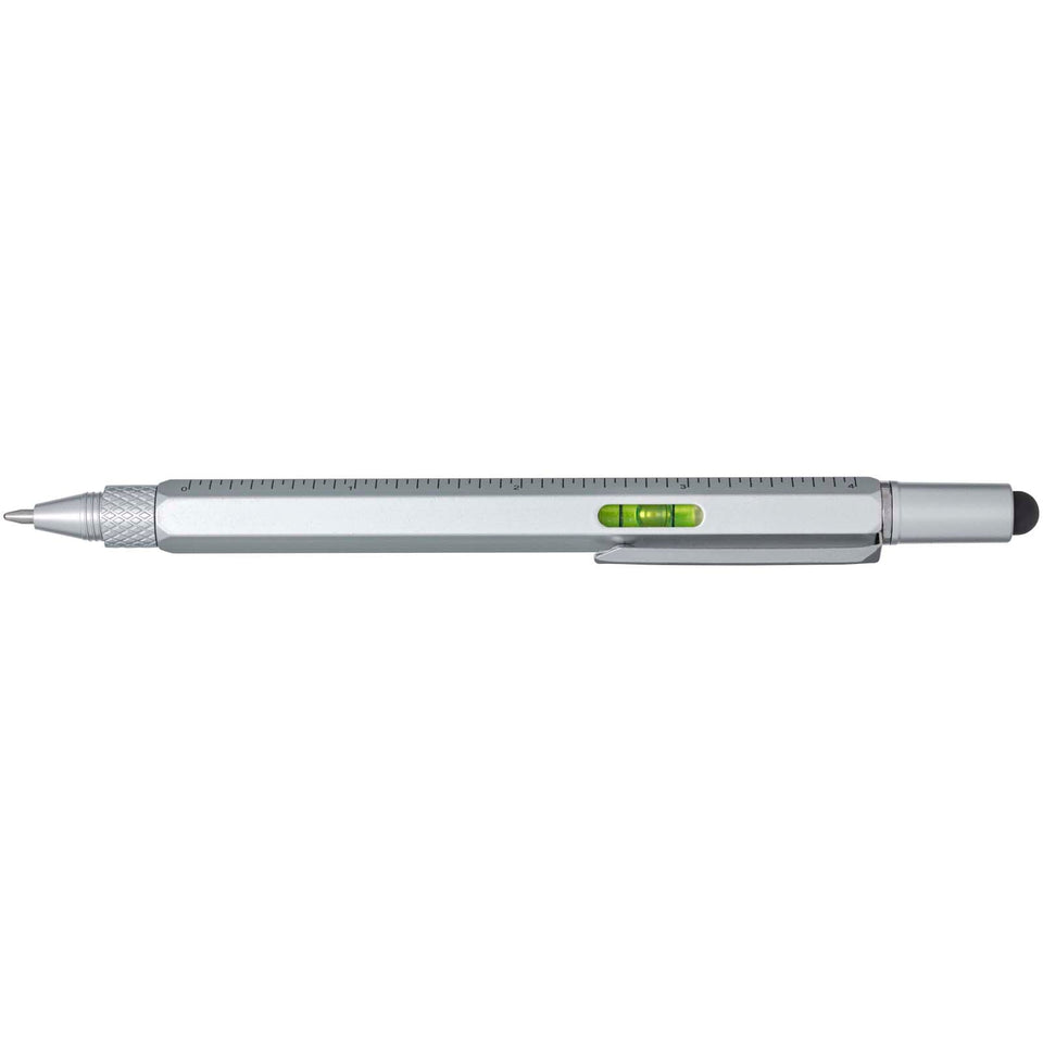 Penna multifunzione in alluminio riciclato Dora (inchiostro nero) personalizzato con logo - Pubblienne