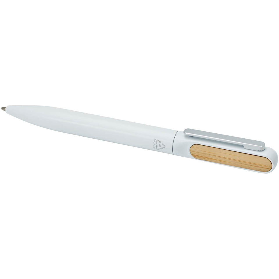 Penna a sfera in alluminio riciclato Blanca (inchiostro nero) personalizzato con logo - Pubblienne