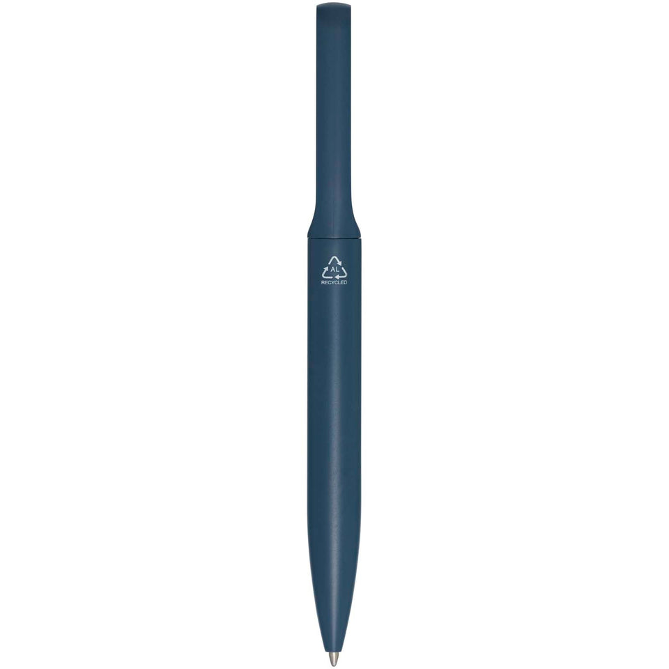 Penna a sfera in alluminio riciclato Blanca (inchiostro nero) personalizzato con logo - Pubblienne