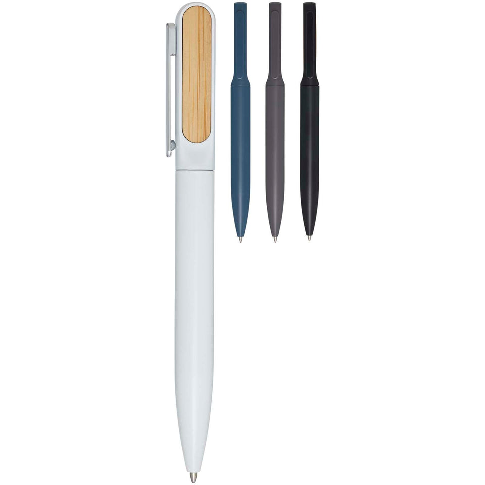 Penna a sfera in alluminio riciclato Blanca (inchiostro nero) personalizzato con logo - Pubblienne