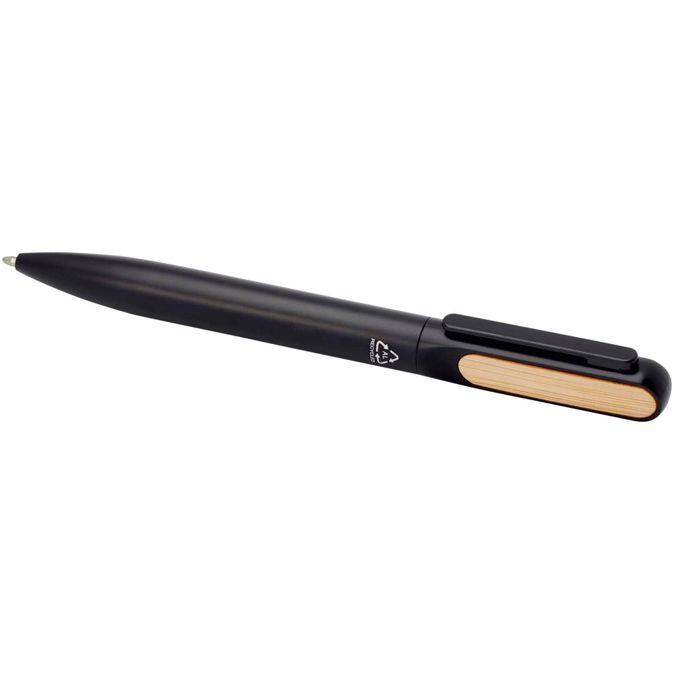 Penna a sfera in alluminio riciclato Blanca (inchiostro nero) personalizzato con logo - Pubblienne