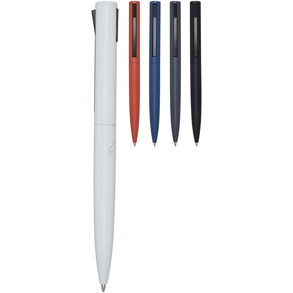 Penna a sfera in alluminio riciclato Juana (inchiostro blu) personalizzato con logo - Pubblienne