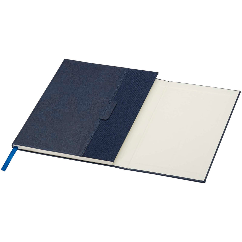 Blocco note formato A5 con copertina rigida in fibre di cuoio riciclate Alejandra personalizzato con logo - Pubblienne