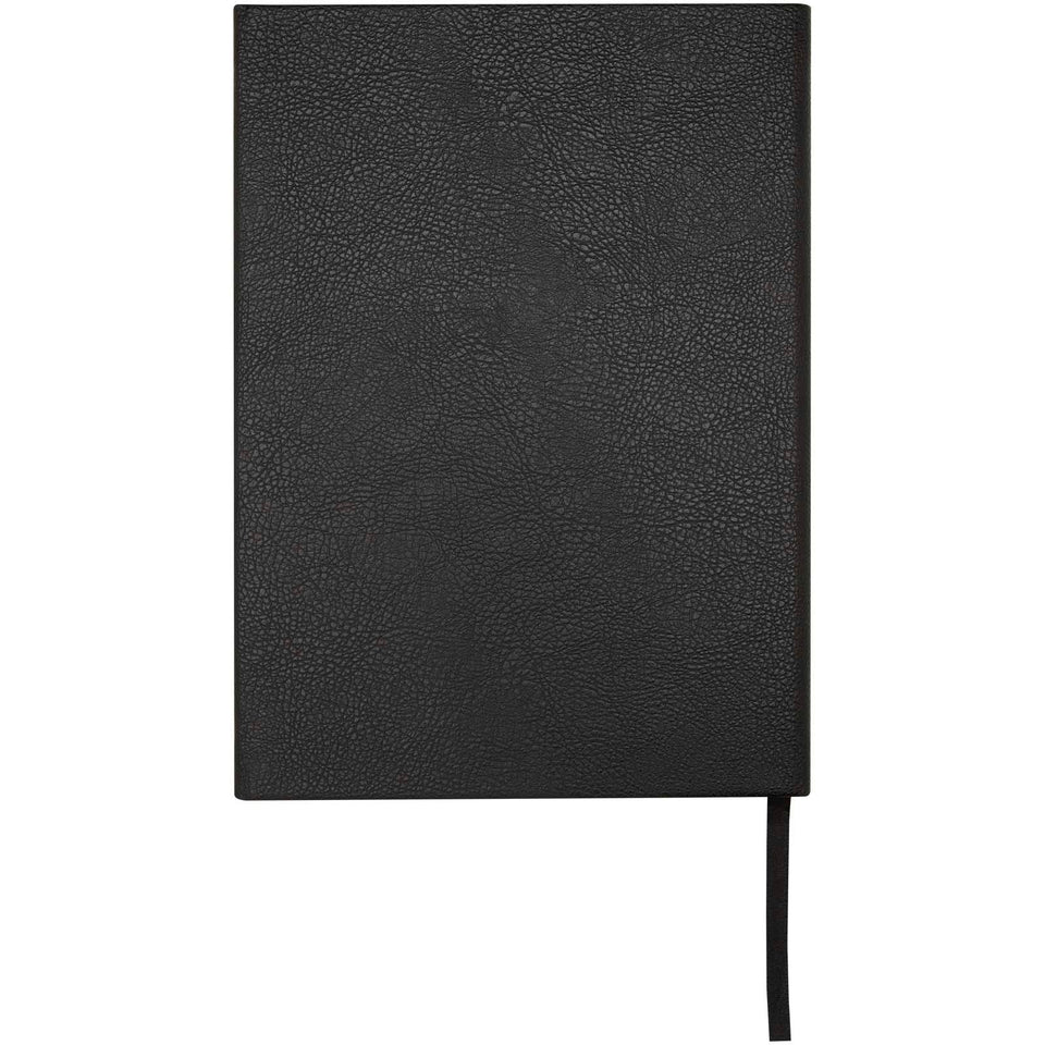 Blocco note formato A5 con copertina rigida in fibre di cuoio riciclate Alejandra personalizzato con logo - Pubblienne