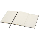 Blocco note formato A5 con copertina rigida in fibre di cuoio riciclate Alejandra personalizzato con logo - Pubblienne