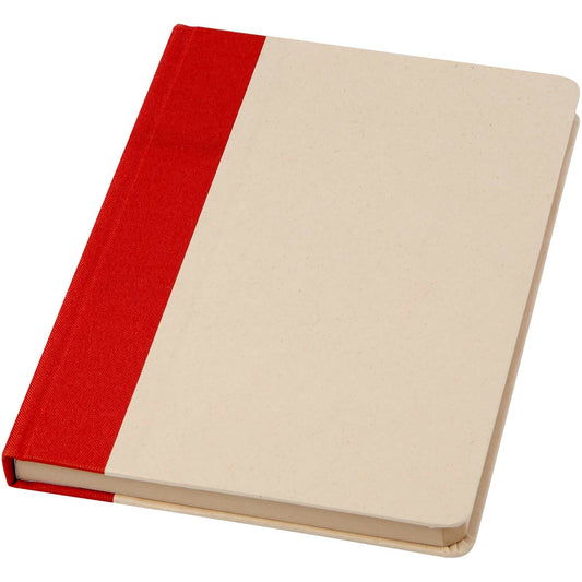 Blocco note formato A5 con copertina rigida in carta derivante dalla canna da zucchero Liliana personalizzato con logo - Pubblienne