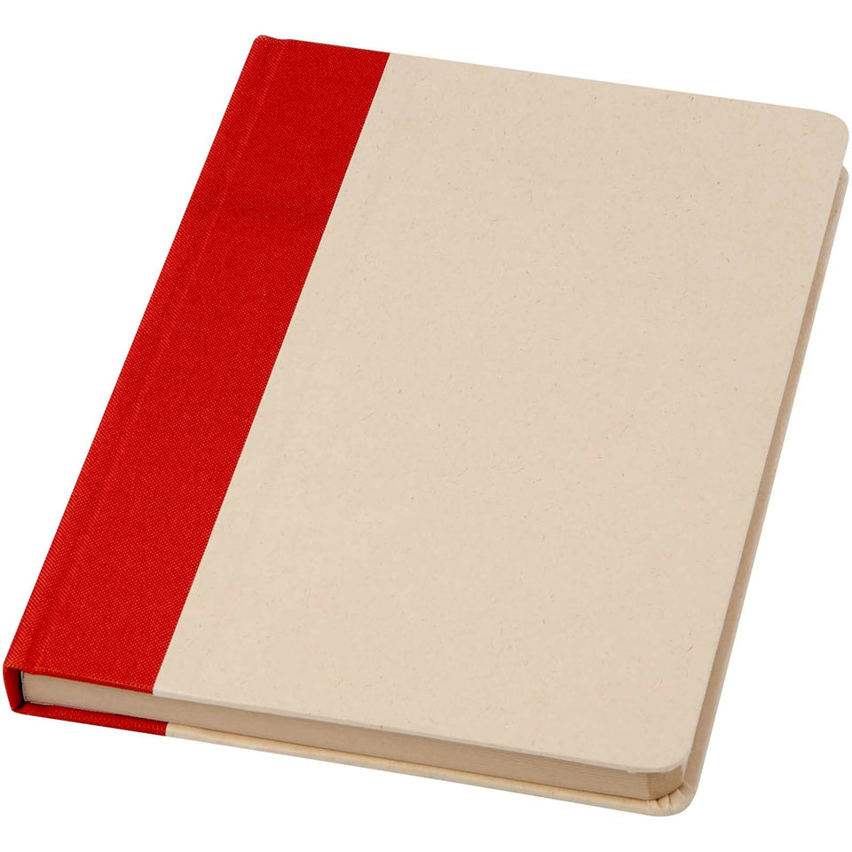 Blocco note formato A5 con copertina rigida in carta derivante dalla canna da zucchero Liliana personalizzato con logo - Pubblienne