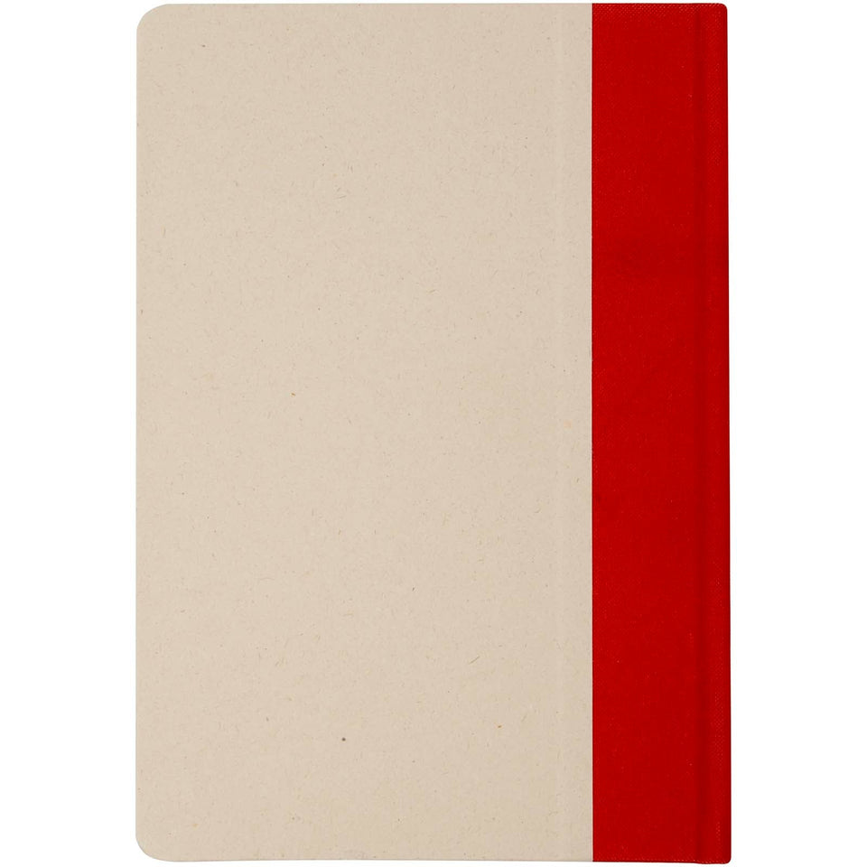 Blocco note formato A5 con copertina rigida in carta derivante dalla canna da zucchero Liliana personalizzato con logo - Pubblienne