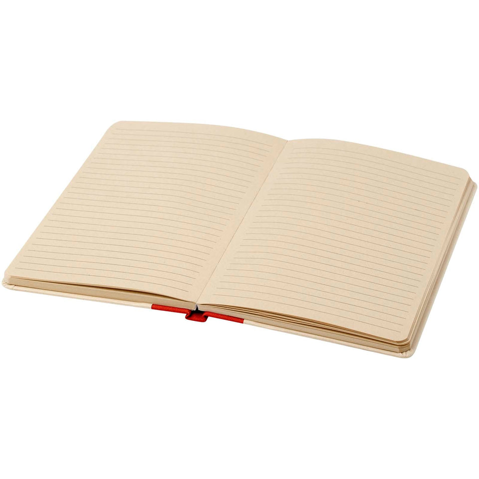 Blocco note formato A5 con copertina rigida in carta derivante dalla canna da zucchero Liliana personalizzato con logo - Pubblienne