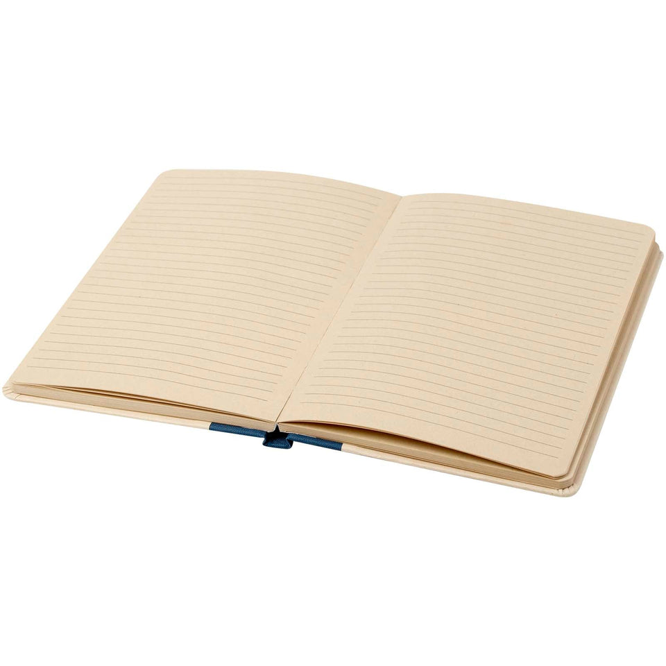 Blocco note formato A5 con copertina rigida in carta derivante dalla canna da zucchero Liliana personalizzato con logo - Pubblienne