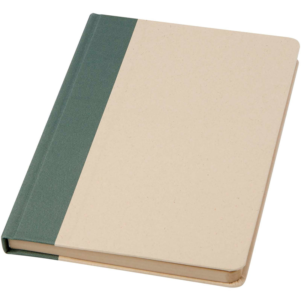 Blocco note formato A5 con copertina rigida in carta derivante dalla canna da zucchero Liliana personalizzato con logo - Pubblienne