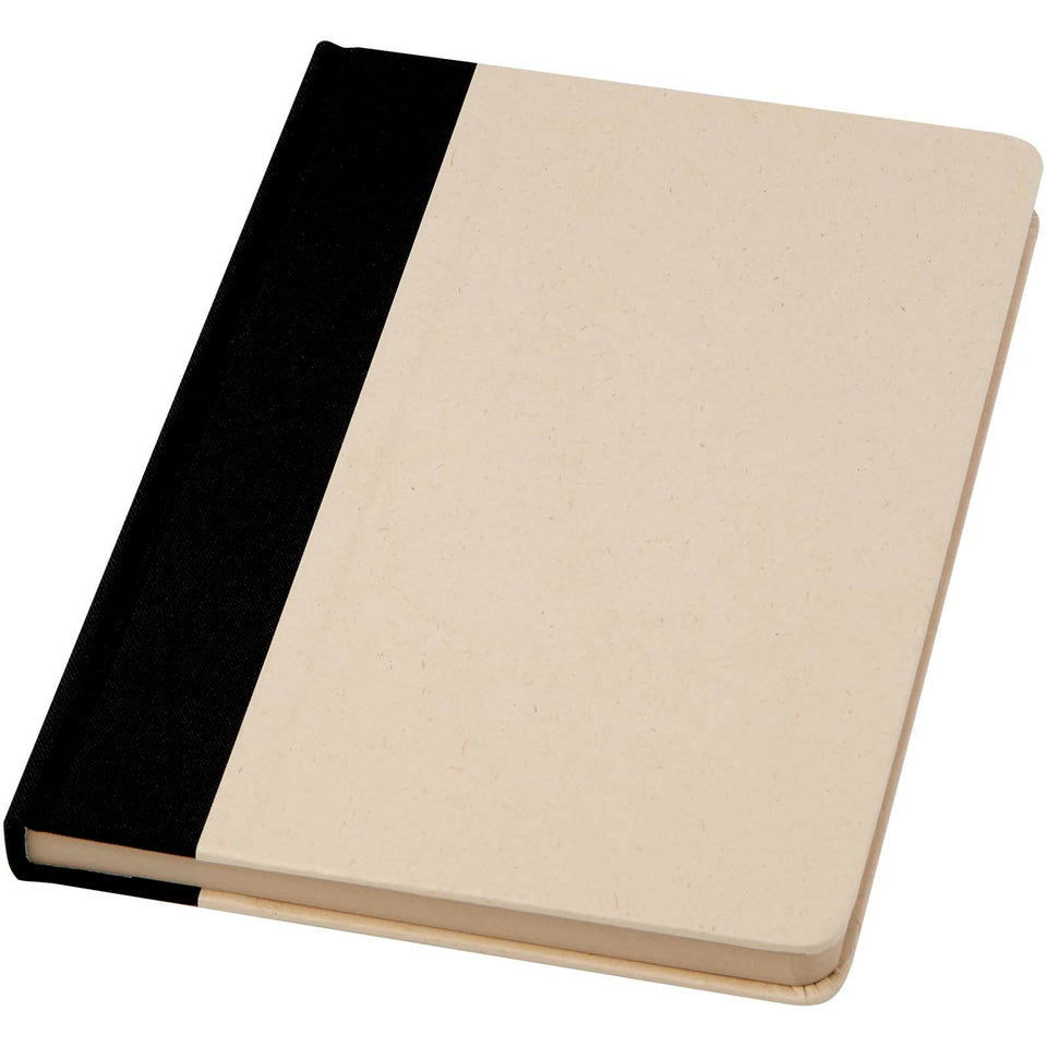 Blocco note formato A5 con copertina rigida in carta derivante dalla canna da zucchero Liliana personalizzato con logo - Pubblienne