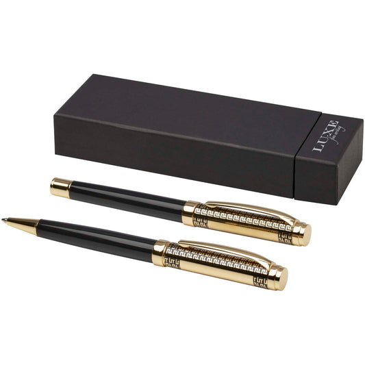 Set penne a sfera e roller Legato (inchiostro blu) personalizzato con logo - Pubblienne
