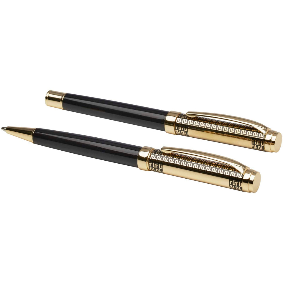 Set penne a sfera e roller Legato (inchiostro blu) personalizzato con logo - Pubblienne
