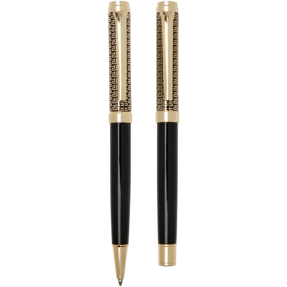 Set penne a sfera e roller Legato (inchiostro blu) personalizzato con logo - Pubblienne