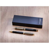Set penne a sfera e roller Legato (inchiostro blu) personalizzato con logo - Pubblienne