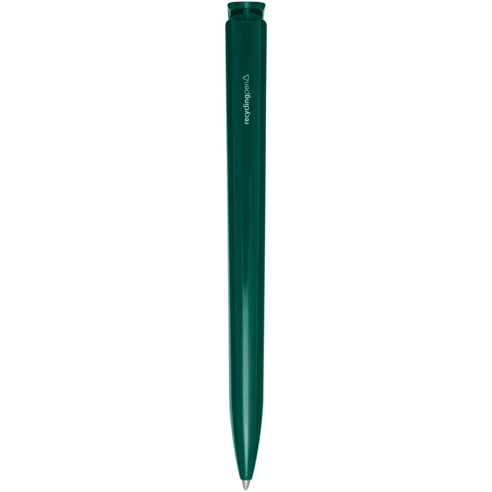 Penna a sfera in plastica riciclata Lucia (inchiostro blu) personalizzato con logo - Pubblienne