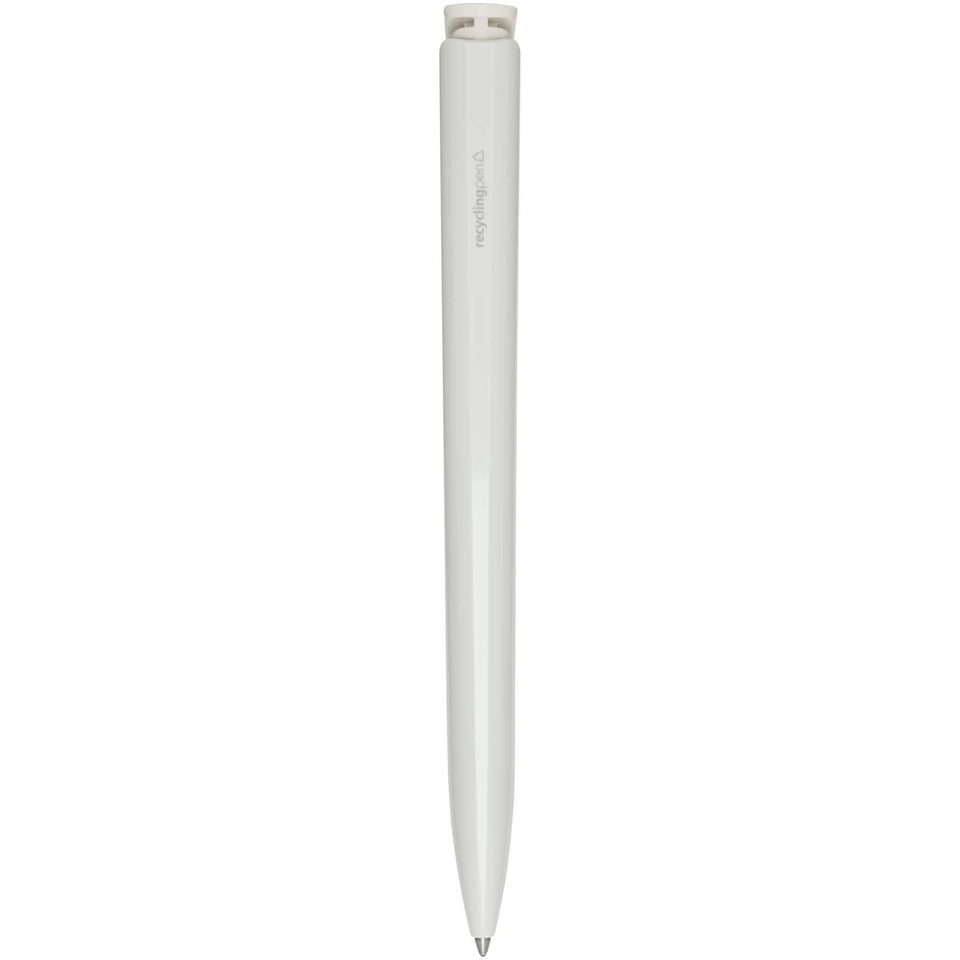 Penna a sfera in plastica riciclata Lucia (inchiostro nero) personalizzato con logo - Pubblienne