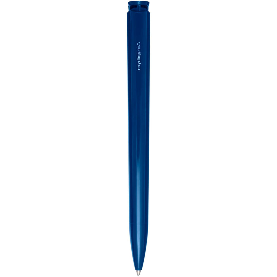 Penna a sfera in plastica riciclata Lucia (inchiostro nero) personalizzato con logo - Pubblienne