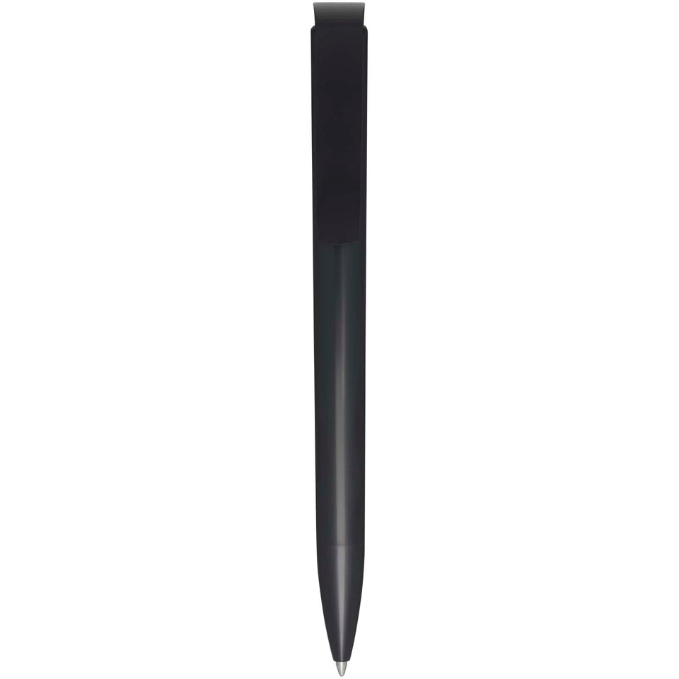 Penna a sfera in plastica riciclata Lucia (inchiostro nero) personalizzato con logo - Pubblienne