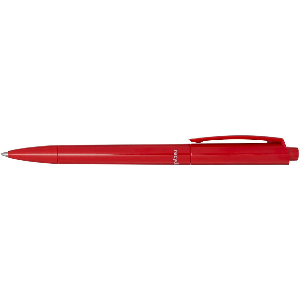 Penna a sfera in plastica riciclata Martha (inchiostro blu) personalizzato con logo - Pubblienne