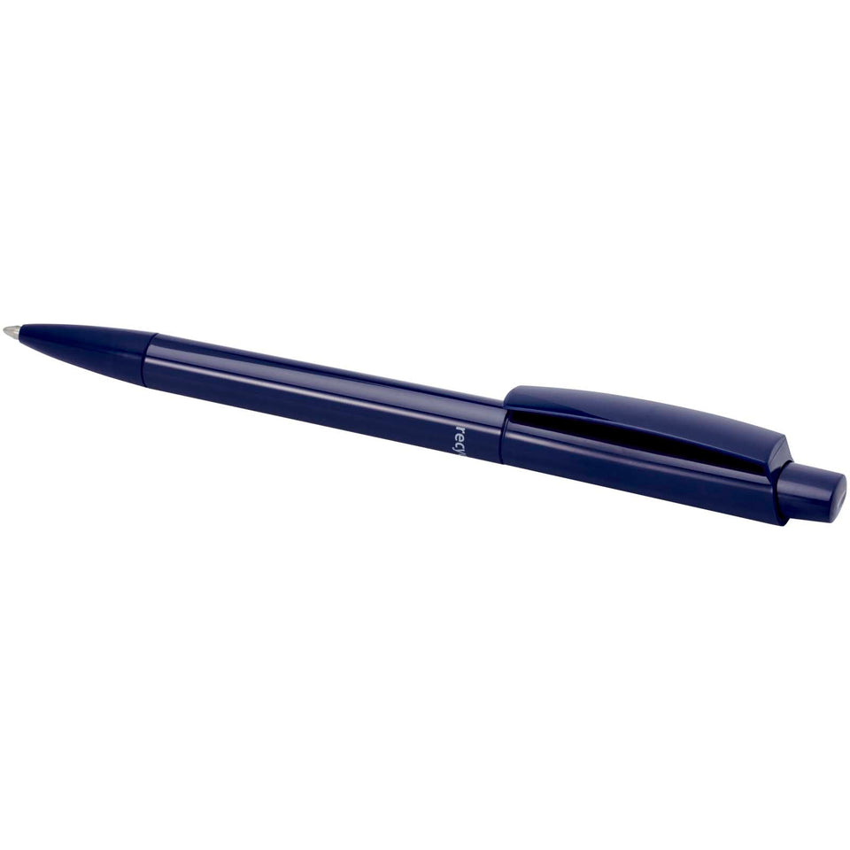 Penna a sfera in plastica riciclata Martha (inchiostro blu) personalizzato con logo - Pubblienne