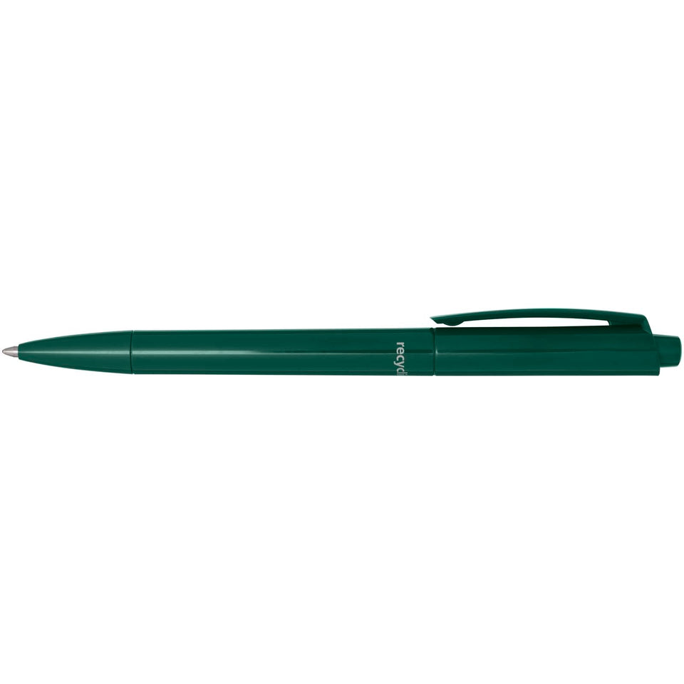Penna a sfera in plastica riciclata Martha (inchiostro blu) personalizzato con logo - Pubblienne
