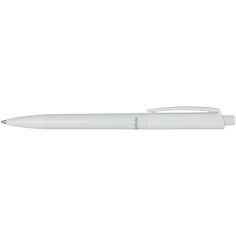 Penna a sfera in plastica riciclata Martha (inchiostro nero) personalizzato con logo - Pubblienne