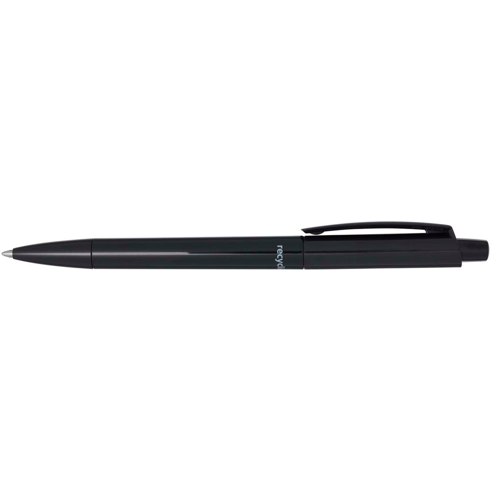 Penna a sfera in plastica riciclata Martha (inchiostro nero) personalizzato con logo - Pubblienne