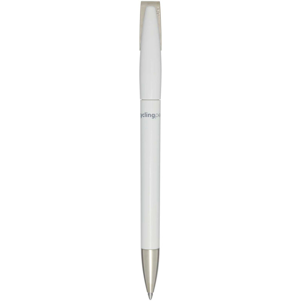Penna a sfera in plastica riciclata Ana (inchiostro blu) personalizzato con logo - Pubblienne