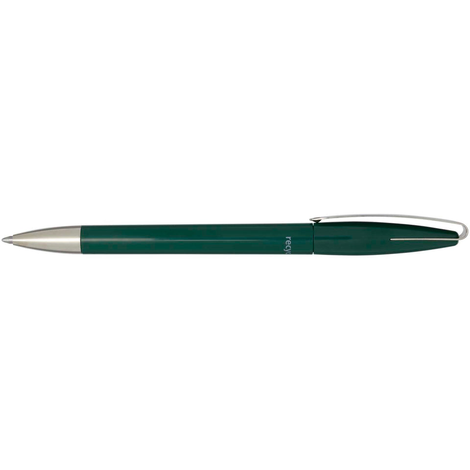 Penna a sfera in plastica riciclata Ana (inchiostro blu) personalizzato con logo - Pubblienne
