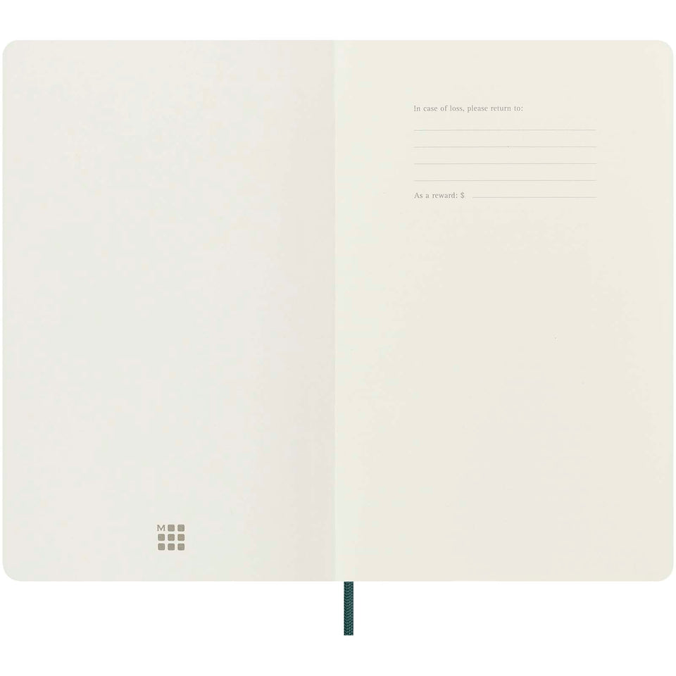 Blocco note con copertina morbida formato L - a righe Moleskine 100% VEGEA® Boa personalizzato con logo - Pubblienne