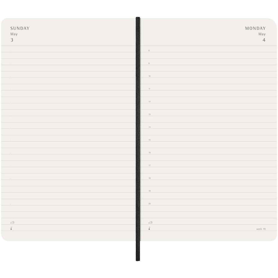 Agenda giornaliera 12 mesi con copertina morbida Moleskine personalizzato con logo - Pubblienne