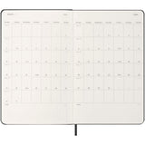 Agenda verticale 12 mesi formato L con copertina rigida Moleskine personalizzato con logo - Pubblienne