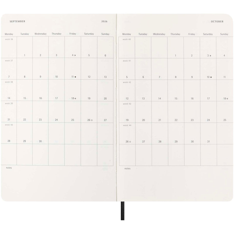 Blocco note 12 mesi formato L con copertina morbida Moleskine personalizzato con logo - Pubblienne