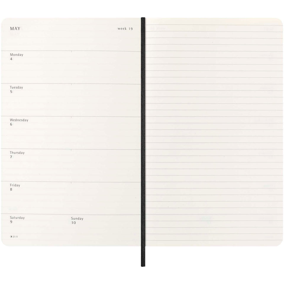 Blocco note 12 mesi formato L con copertina morbida Moleskine personalizzato con logo - Pubblienne