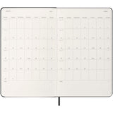Agenda settimanale orizzontale 12 mesi formato L con copertina rigida Moleskine personalizzato con logo - Pubblienne